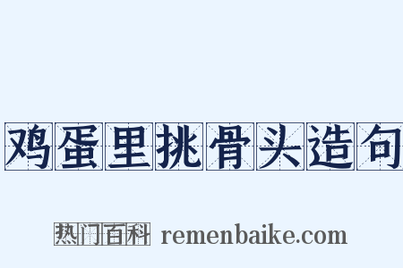 鸡蛋里挑骨头造句是什么意思的图片